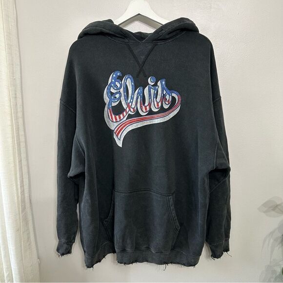 R13 Elvis Flag Logo Oversized Hoodie - Picture 4 of 10